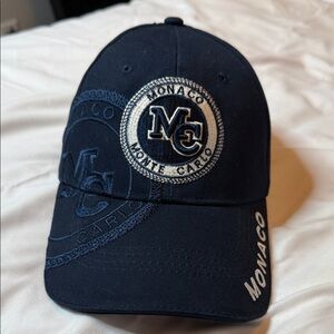 Monte Carlo Dark Blue Embroidered Cap